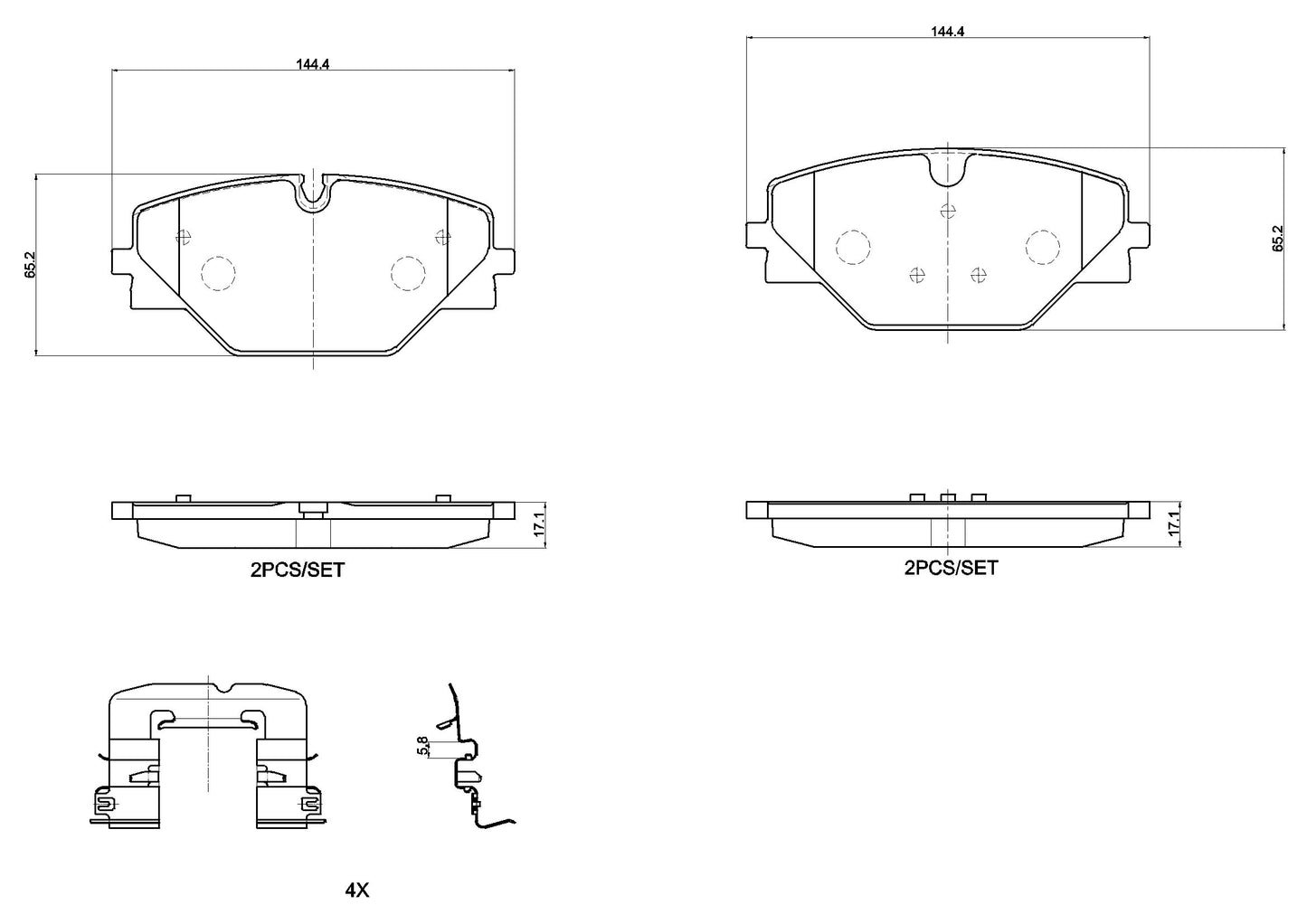 Brake Pad Set, disc brake - P 44 032