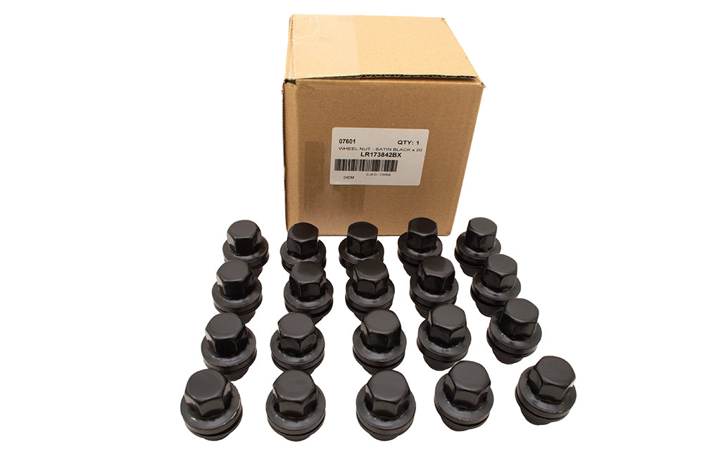 Wheel Nut SATIN BLACK x kit 20