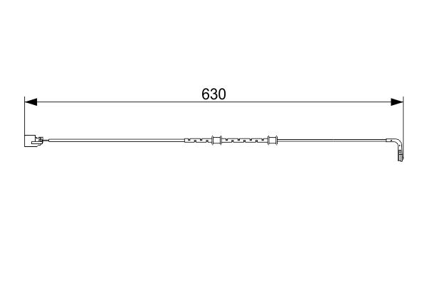 Warning Contact, brake pad wear - GENUINE
