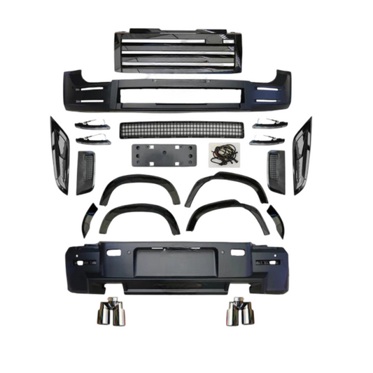 2020+ Land Rover Defender L663 Lumma Style Wide Body Kit | Front Bumper, Fender Flares & Hood Scoop