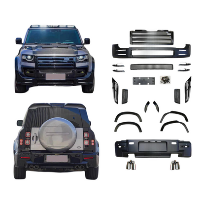 2020+ Land Rover Defender L663 Lumma Style Wide Body Kit | Front Bumper, Fender Flares & Hood Scoop