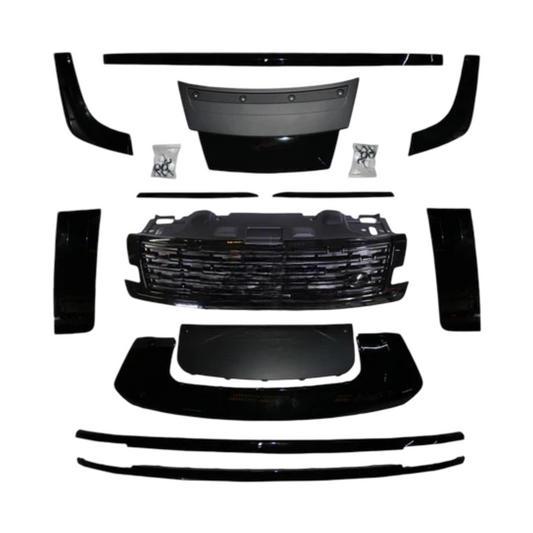 2023+ Range Rover Vogue L460 Gloss Black Exterior Strip Kit | Shadow Edition Side Trims & Bumper Accents
