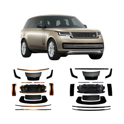 2023+ Range Rover Vogue L460 Gloss Black Exterior Strip Kit | Shadow Edition Side Trims & Bumper Accents