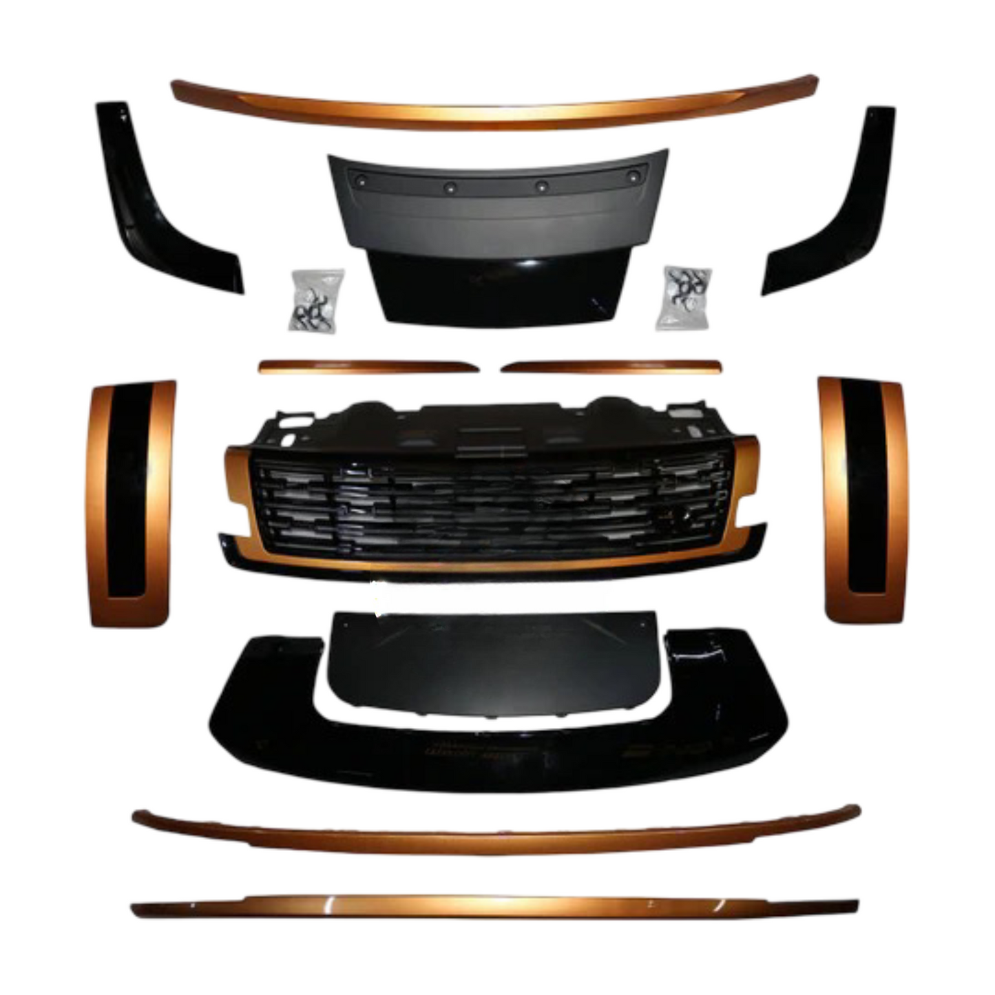2023+ Range Rover Vogue L460 Gold Exterior Strip Kit | SV Signature Style Side Trims & Bumper Accents