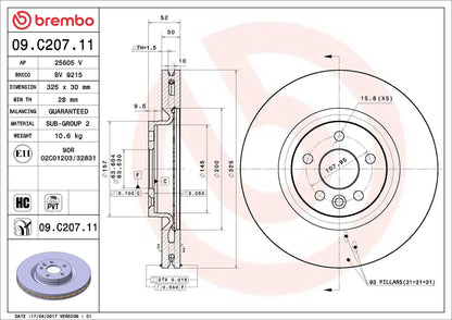 Front Brake Disc  BREMBO