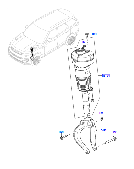 Shock Absorber Front 604123478 — genuine JLR part for Sport
