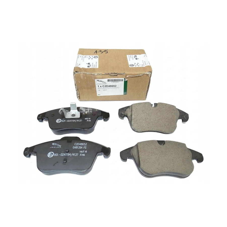 Front Brake Pad C2D48652 — genuine JLR part for S-Type, XF, XJ, XK