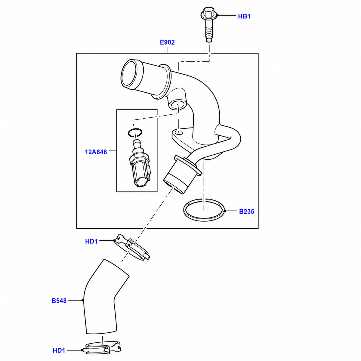 Thermostat - LR020008 - JLR ORIGINAL
