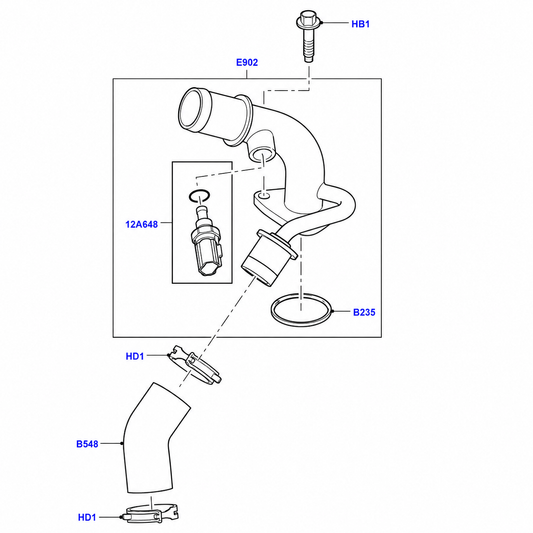 Thermostat - LR020008 - JLR ORIGINAL
