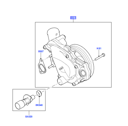 Water Pump LR033993 — genuine JLR part for Discovery