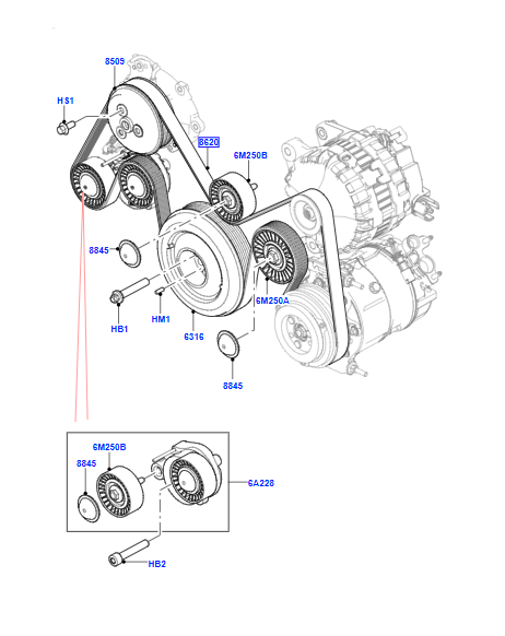 Drive Belt - JLR ORIGINAL