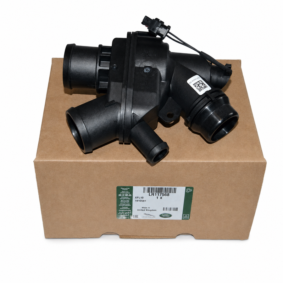 Thermostat LR117568 — genuine JLR part for Discovery, F-Pace, F-Type, Sport, Velar, Vogue, XE, XF, XJ