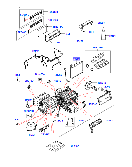LR157509 - Evaporator - JLR Original