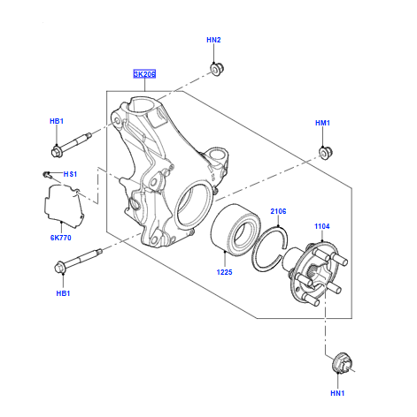 LR179007 - Steering Knuckle - JLR Original