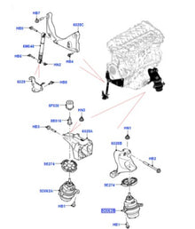 LR186992 - Engine Bracket - JLR Original