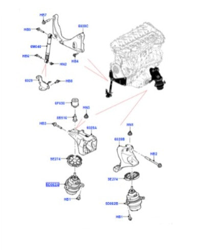 LR186993 - Engine Bracket - JLR Original