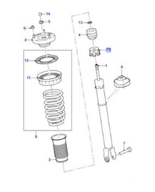 Shock Absorber Front T4N37083 — genuine JLR part for F-Pace, Velar, XE, XF