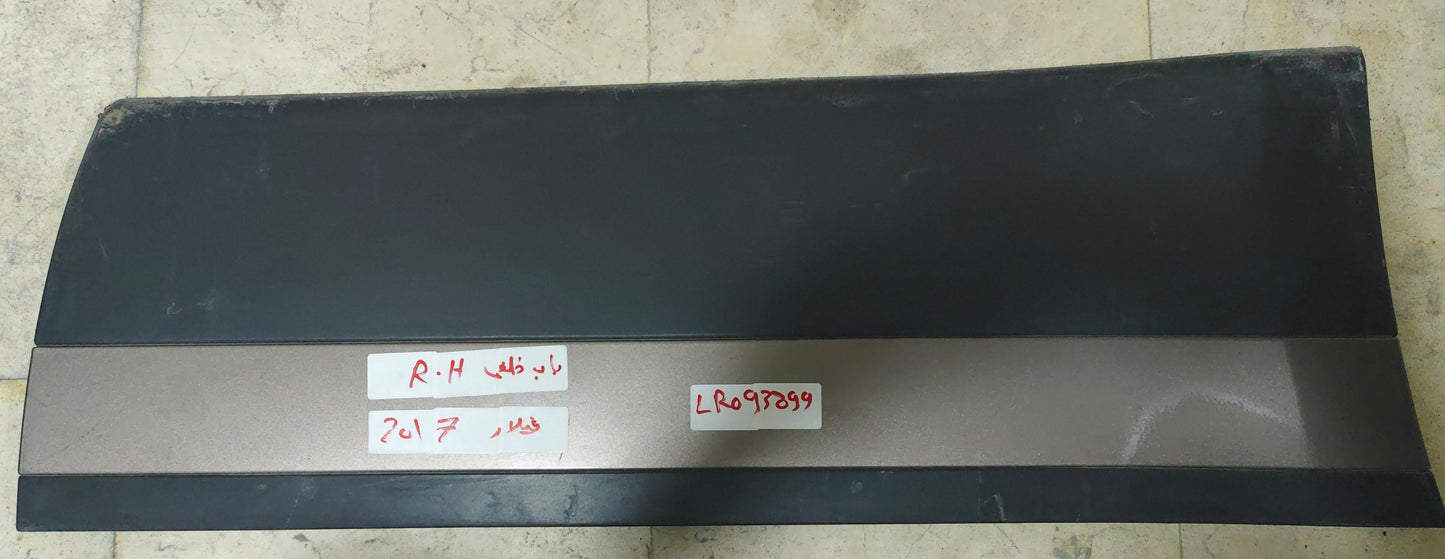 Lower door molding, rear right- USED