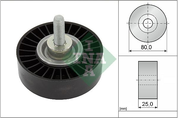 Deflection/Guide Pulley, V-ribbed belt GENUINE